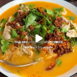 Creamy Thai Red Coconut Brothy Rice