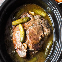 Slow Cooker Dill Pickle Pot Roast