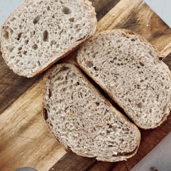 Whole Wheat Rye Sourdough Bread Recipe