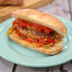 Sausage And Peppers Sandwich