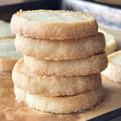 Simple Sourdough Shortbread Cookies