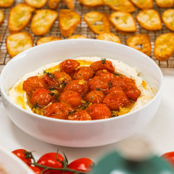 Honey Whipped Feta Dip With Blistered Tomatoes