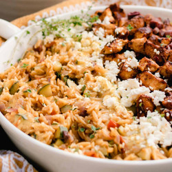 Greek Chicken With Orzo Pasta