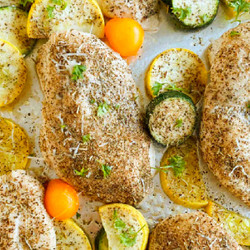 Easy Baked Chicken With Zucchini And Summer Squash