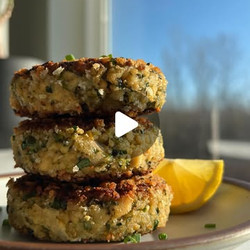 Herby Scallion Tofu Patties With A Kimchi Mayo Dip
