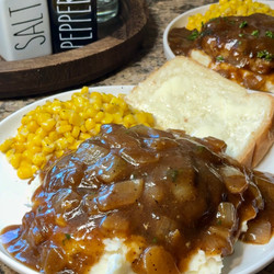 Hamburger Steaks With Onion Gravy
