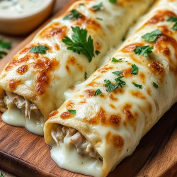Cheesy Garlic Chicken Wraps