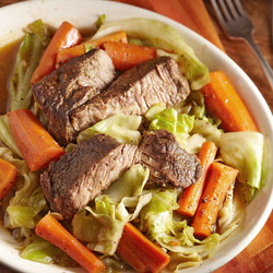 Slow-cooked Beef With Carrots &amp; Cabbage