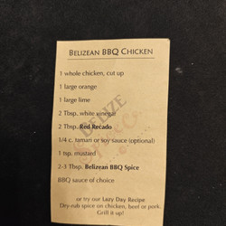 Belizean Bbq Chicken