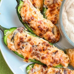 Air Fryer Cheesy Bacon Poppers