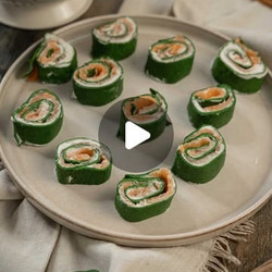 Roll Di Spinaci Cremosi Con Salmone Affumicato