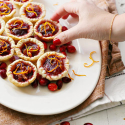 Bite-sized Mini Cranberry Walnut Tarts
