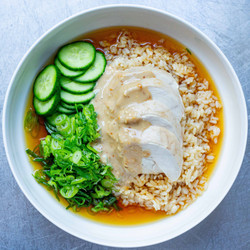 Soy Poached Chicken &amp; Sesame Sauce