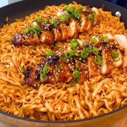 Honey Garlic Chili Crisp Noodles