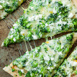 Four-cheese Broccoli Pizza
