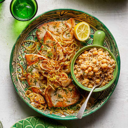 Seared Tuna With Bulgur &amp; Chickpea Salad