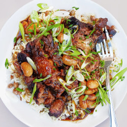 Braised Oxtails With Coconut Rice