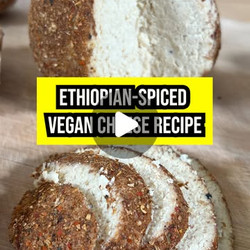 High-protein Ethiopian-spiced Vegan Cheese