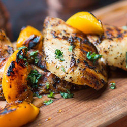 Peach &amp; Basil Grilled Chicken Recipe
