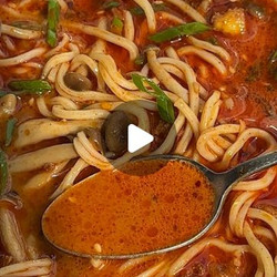 Peanut Gochujang Noodle Soup