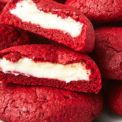 Inside-out Red Velvet Cookies