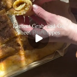 Sheet Pan Cinnamon Roll Crepes