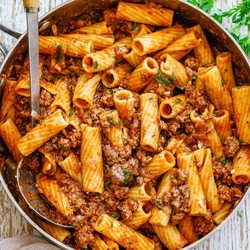 Beef Pasta In Tomato Sauce