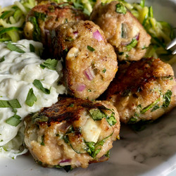 Mediterranean Meatballs (spinach And Feta Keftedes)