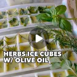 Infused Herb Cubes With Olive Oil