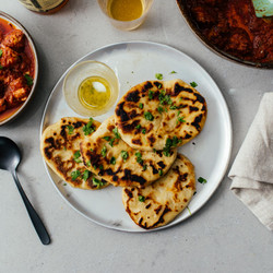 No Yeast Cheesy Naan Bread