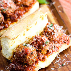 Homemade Meatball Sub Sandwich