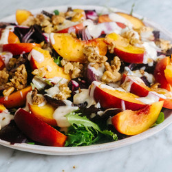 Beets And Peaches, With A Roasted Garlic Yoghurt Hetty McKinnon salad side vego