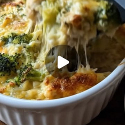 Cheesy Chicken Broccoli Rice Casserole