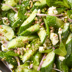 Smashed Cucumber And Feta Salad