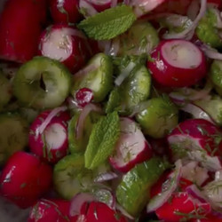 Smashed Radishes Salad