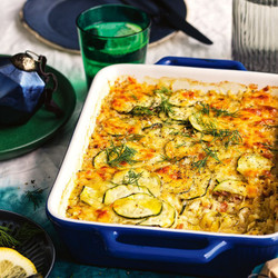 Zucchini, Bacon And Mascarpone Gratin Recipe