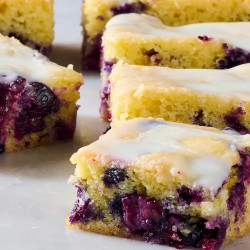 Glazed Lemon Blueberry Bars