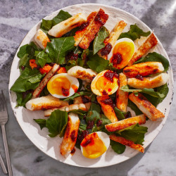 Crispy Rice Cakes With Halloumi Cheese And Gochujang Brown Butter