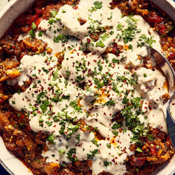 Zaalouk With Tahini