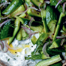 Cucumber Salad With Garlicky Dill Yogurt