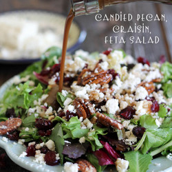 Candied Pecan, Craisin, Feta Salad With Creamy Balsamic Vinaigrette
