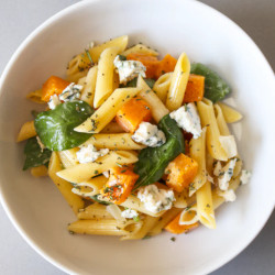 Butternut Squash, Spinach Pasta With Original Blue Cheese