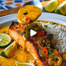 Caribbean Coconut Curry Salmon