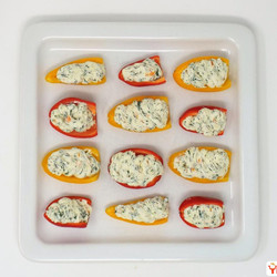 Garlic And Herb Cream Cheese Stuffed Mini Peppers