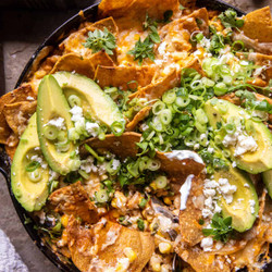 Skillet Corn And Chipotle Chicken Tortilla Bake