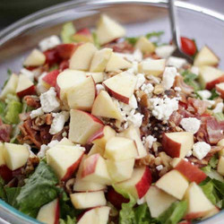 Bacon Apple Raspberry Vinaigrette Salad
