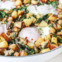 Spinach Rocket Breakfast Hash