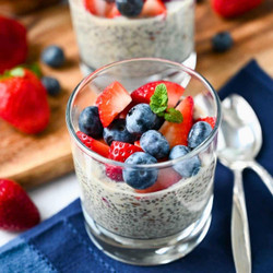 High Protein Chia Flax Pudding