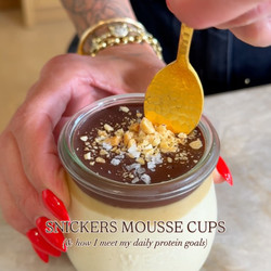 Snickers Mousse Cups