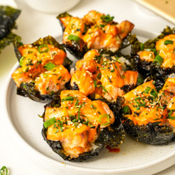 Easy Baked Salmon Sushi Cups (viral Recipe)